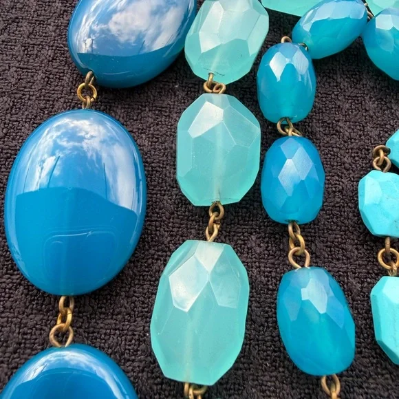 Lee Gold and Blue Multi-Layer Necklace